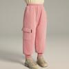 Pantalones para niñas, otoño e invierno 2023, nuevos pantalones casuales para niños, pantalones con forro polar, pantalones deportivos de moda para niñas de estilo coreano