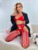 Ropa interior sexy red de internet calcetines puros de media pierna medias de tentación apasionada nuevas medias de diosa sexy una generación de cabello