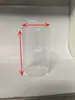 Producción puntual de Taza de Leche de Doble Pared de Vidrio de Borosilicato Transparente de 65 mm x 80 mm con Tapa, Taza para Mousse Resistente a Altas Temperaturas, Portavelas