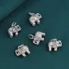 Plata de ley S925 elefante negro tinta retro colgante colgante artesanal retro cuentas material para abalorios DIY hecho a mano