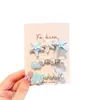 Estilo Océano Set de Pinzas para el Cabello Transfronterizas Infantiles Niñas Estrella de Mar Concha Perla Accesorios para el Cabello Lindos Femeninos Pinzas Laterales Adorables Divertidos