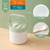 Copo Térmico para Sopa de Aço Inoxidável 304 com Tampa Colher Caixa para Mingau Portátil Manual Lancheira Selada Caneca para Leite Café da Manhã para Micro-ondas
