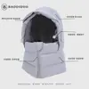 Gorro de Inverno para Ciclismo, Pode Ser Usado com Capacete, Proteção de Orelha com Forro de Fleece, Proteção Quente para o Pescoço, Chapéu Lei Feng, Máscara Facial, Cachecol de Pescoço, Capuz Integrado