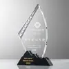 2025 Explosiones Trofeo de Mármol Cristalino de Alta Calidad Puntada Atmosférica Grabado Gratuito Trofeo Conmemorativo para Personal Excelente