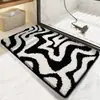 Alfombra de Raya Transfronteriza Imitación Cachemir Sala de Estar Decorativa Fácil de Cuidar Felpudo Dormitorio Manta al Pie de la Cama Entrada Felpudo Suave