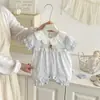 [Personalizado] Nuevo Pelele de Verano para Niños y Niñas, Encaje Floral, Estilo Fresco, Ropa de Gateo de Princesa