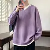 Marca moderna estilo americano, moletom masculino de duas peças, nova coleção de outono, suéter com blocos de cor e gola V, caimento solto, plus size, camiseta de manga longa para homens