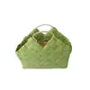 Cesta Zongzi Moderna Simples Tecida à Mão Sacola de Compras Personalizada para Exterior Cesta de Presente de Feriado para Bolo da Lua Zongzi