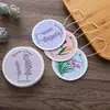 Redondo comprimido polpa de madeira algodão esponja esfregar desenhos animados polpa de madeira esponja de lavar louça escova de panela escova de limpeza de cozinha louça pano de pano de prato