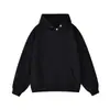 Sudadera con capucha de color liso para otoño e invierno, chaqueta casual holgada estilo Hong Kong, top pullover versátil para pareja, moderno en blanco y negro