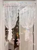 Linda Cortina de Cuentas Soñadora con Lazo para Ventana Saliente, Sala de Estar, Dormitorio, Cortina de Puerta, Decoración de Ambiente, Transformación de Cortina DIY