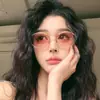 2025 Nuevas Gafas de Sol Deportivas para Exteriores Futuristas Y2K Metal Ojo de Gato Degradado Rosa Mujer Tendencia de Gafas de Sol de Alta Gama-