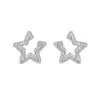 Venta Directa de Fábrica Pendientes de Estrella Completamente Incrustados de Diamantes, Estilo Exclusivo de Gama Alta, Elegantes y Favorecedores para Rostros Cuadrados y Redondos, Pendientes Pequeños para Mujer al por Mayor