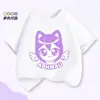 Camiseta de Algodão Infantil de Verão Desenho Animado Aphmau 2026 Transfronteiriça Europeia e Americana Nova de Verão História Estranha Camiseta de Algodão Infantil