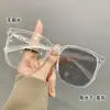 Nuevas Gafas Poligonales de Montura Grande Anti Luz Azul, Gafas para Miopía Fotocromáticas Terminadas Transfronterizas, Gafas Lisas de Alto Valor