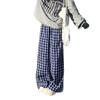 Pantalones Anchos de Patchwork a Cuadros Ruth para Mujer Verano 2025 Nuevos de Cintura Alta Fluidos Holgados Adelgazantes Casuales Finos Largos