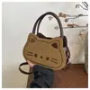 Bolso Transfronterizo de Gatito Lindo 2025 Nuevo Estilo Bolso de Hombro Otoño e Invierno Moda Dibujos Animados Bolso Cruzado Bolso Peculiar para Mujeres