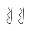 Pendientes Pequeños Estilo Geométrico Minimalista Amanecer de Primavera Tendencia Personalidad Simple Frescos Pendientes de Línea Negra en Forma de U para Hombres y Mujeres