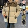 Chaqueta de Algodón con Cuello Alto para Hombre Invierno 2025 Nuevo Estilo Hong Kong Engrosada Cálida Holgada Casual Moderna Chaqueta de Algodón para Pareja