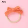 Acessórios de Cabelo Novos Transfronteiriços DIY Cor Sólida Lã Laços de Cabelo Infantis Estilo Europeu e Americano Laços de Bebê Faixas de Cabeça de Nylon