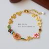 Pulsera Original Nueva Estilo Chino Goteo de Aceite Dopamina para Mujer Sensación de Alta Gama Temperamento Versátil Moda Exquisita Retro Lujo Ligero