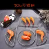 Cocina Japonesa Acero Inoxidable 304 Barbacoa Largo Rectangular Cuadrado Media Fritura Tempura Alimentos Fritos Rejilla Pizarra Chuletas de Cerdo