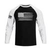 Camiseta Básica Casual Deportiva de Manga Larga para Hombre Europea y Americana Transfronteriza Casual Cuello Redondo Comercio Exterior Camiseta para Hombre