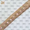 Bolsa de Cuerda Redonda Pequeña con Perlas de Arroz y Diamantes Completos Accesorios para Zapatos con Cordón de Diamantes de Imitación Accesorios para Sandalias