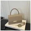 Moda de trabalho estilo coreano capa texturizada única nova 2026 cor sólida casual simples bolsa transversal pequena bolsa quadrada