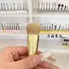 Brocha Contouring para Base de Maquillaje Tipo Empuje Pequeña de Pelo de Zorro Dorado, Brocha Biselada Frontal para Rubor para Productos en Crema y Líquidos, Tamaño Grande, Pelo Animal de Cangzhou