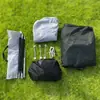 Tienda de campaña a prueba de lluvia para exteriores con varilla de mano de doble capa, picnic, senderismo, turismo, camping, acampada salvaje, manual, portátil, ligero