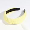 Diadema Nudada de Nuevo Estilo Transfronteriza, Diadema de Color Sólido, Diadema de Verano de Punto Cruzado de Borde Ancho, Accesorio para el Cabello Versátil Europeo y Americano