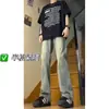 Pantalones con Estilo Retro Americano para Hombre, Jeans Vintage de Gradiente Altos para Todas las Estaciones, Pantalones Semi-Elásticos Bootcut Scimitar