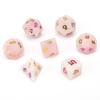 Juego de Rol Dnd Dados Multilado Juego de Dados Digital Z09 Dados Galvanizados de Cuarzo Rosa Natural Transfronterizo de Amazon