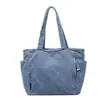 Bolso de Mano Tote de Mezclilla Retro Estilo Japonés para Mujer Nuevo de Gran Capacidad Ligero Literario Bolso Cruzado de Hombro para Estudiante