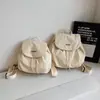 Mochila Feminina Ins de Nicho Estilo Coreano 2025 Nova Grande Capacidade Estilo Preguiçoso Versátil Cordão Mochila Pequena
