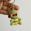 Colgante de Tortuga Ninja Tejido a Mano de Dibujos Animados de Anime, Llavero de Animal de Ganchillo de Hilo, Encanto de Bolso de Tortuga Hecho a Mano