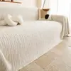 Lujo ligero, simple y de alta gama, hilo grueso y esponjoso de otoño e invierno, agradable para la piel, cálido y suave funda para sofá, protector de sofá, manta