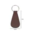 Llavero rectangular de piel sintética con láser, llavero en blanco de doble cara para cinturón, llavero redondo de piel, llavero para imprimir DIY