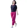 Conjunto de Ropa Súper Elegante y Moderno con Camisa de Punto de Manga Corta de Seda de Hielo, Conjunto Casual de Dos Piezas con Pantalones Harem Primavera 2026