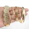 Joias Transfronteiriças Europeias e Americanas Pulseira de Corrente Simples Personalizada Pulseira Aberta Geométrica Brilhante Moda Retrô Conjunto de Pulseiras