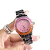 Novo Relógio Feminino com Gradiente de Cores Contrastantes, Design Fashionável Estilo Esportivo, Relógio de Quartzo com Pulseira de Aço, Fornecimento Direto da Fábrica, Relógio Esportivo com Pulseira de Aço
