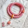 Pulseira bodhi com contas de ábaco rosa e roxo feminina com frutas bodhi para brincar pulseira fornecimento atacadista ao vivo