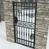Puerta Pequeña de Patio, Jardín Exterior, Puerta Pequeña de Hierro, Puerta de Patio, Puerta de Hierro para Patio Estilo Europeo, Apertura Única de Patio Estilo Chino
