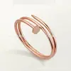 Nuevo Pulsera de Clavo Cartier Elástica Abierta Versión Delgada, Pulsera de Clavo Cartier Versión Gruesa de Superficie Lisa, Versión de Artesanía de Precisión CNC