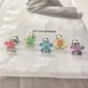 Uñas de Hélice para Hueso de Oreja con Flor de Gradiente de Colores Dopamina Primavera y Verano para Mujeres Pendientes Dulces de Flor Pendientes Joyería de Oreja 2025 para Mujeres