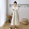 Vestido Longo de Tricô Acima do Joelho Feminino Outono e Inverno Novo Conjunto Japonês Solto Tamanho Grande Vestido de Tricô Vestido Longo