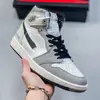 Zapatillas Originales Jordan 1 de Caña Alta Retro Chicago Patchwork Rojo, Blanco y Negro Zapatos de Baloncesto Unisex Cómodos Zapatos Deportivos Casuales