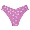 Braguitas Brasileñas Sexy de Seda Helada con Estampado de Mariposas Dulces Transfronterizas para Mujer, Deseo Puro Algodón Puro Transpirables Sin Costuras de Cintura Baja