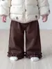 Chaqueta de invierno para niña 90% plumón de pato blanco, abrigo de plumón cálido con capucha temática de oso para niña pequeña, conjunto de invierno elegante para niños pequeños